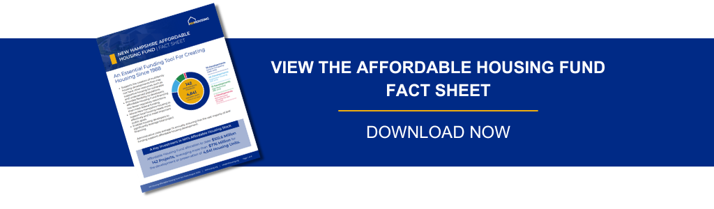 A fact sheet about the Affordable Housing Fund appears next to text that says, “View the Affordable Housing Fund Fact Sheet. Download now.”.